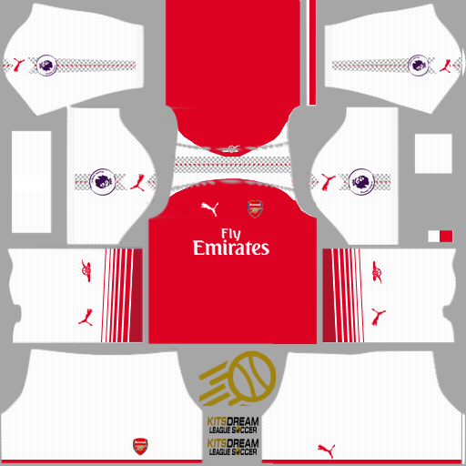 descargar uniforme kit arsenal puma dream league soccer 2018 2017